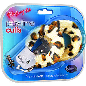 Playtime Cuffs Leopard Print Fur