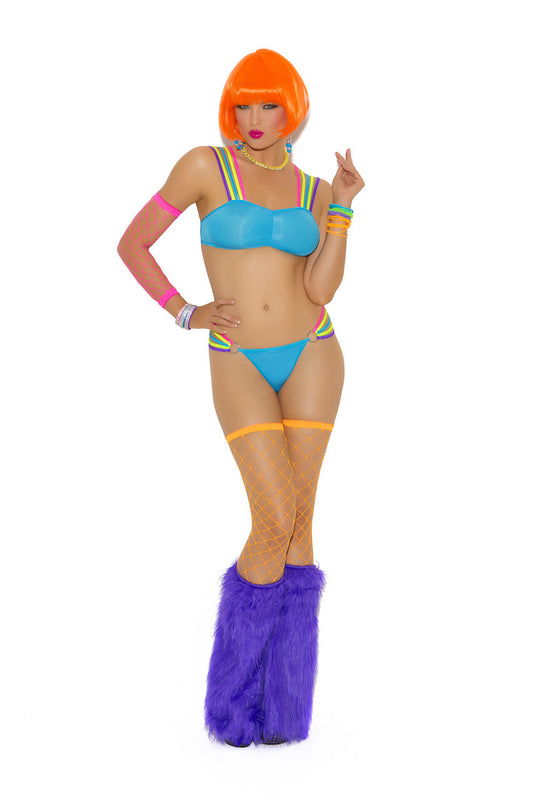 Neon Nites Strappy Bra Set