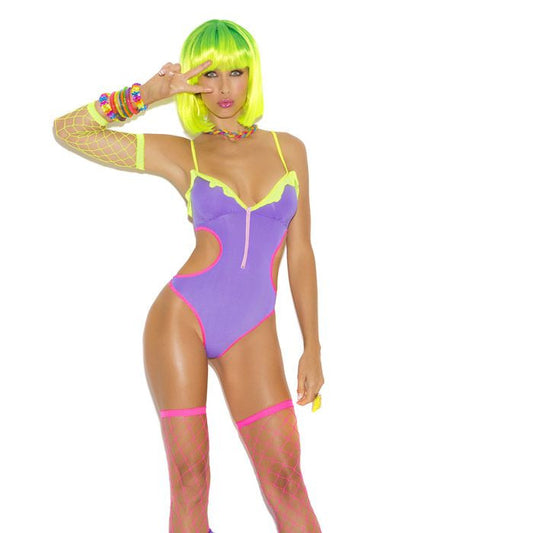 Neon Nites Lycra Teddy with Zipper