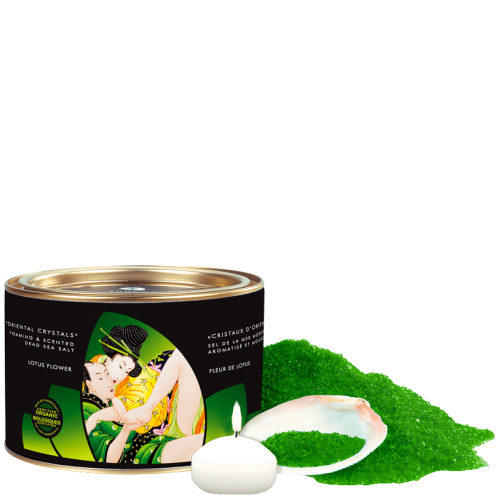 Oriental Dead Sea Salt Crystals, Organic Lotus