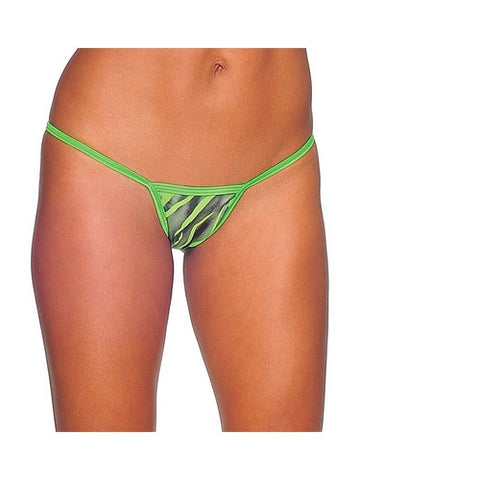 Zebra Print Sweetheart Back Thong