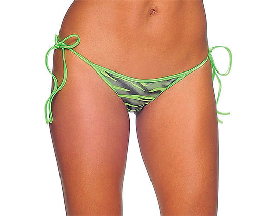 Zebra Print Tie Side Mini Scrunch Bottom