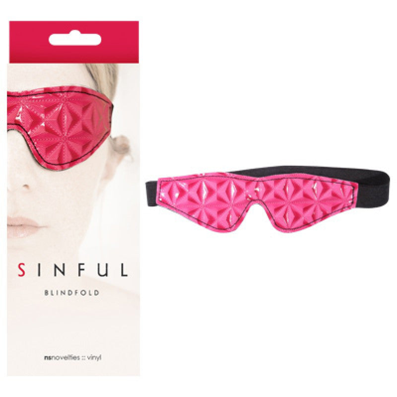Pink Vinyl Sinful Blindfold