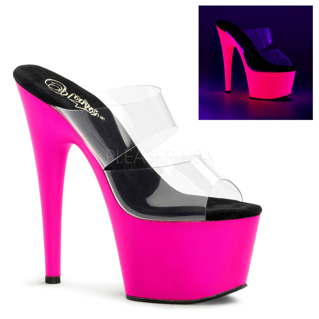 Adore UV Neon 7 Inch Platform Slide
