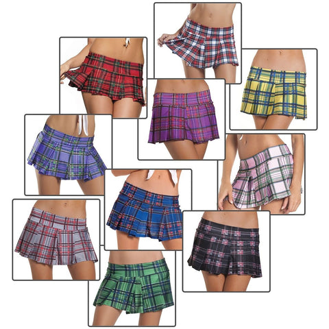Schoolgirl Plaid Pleated Skirt
