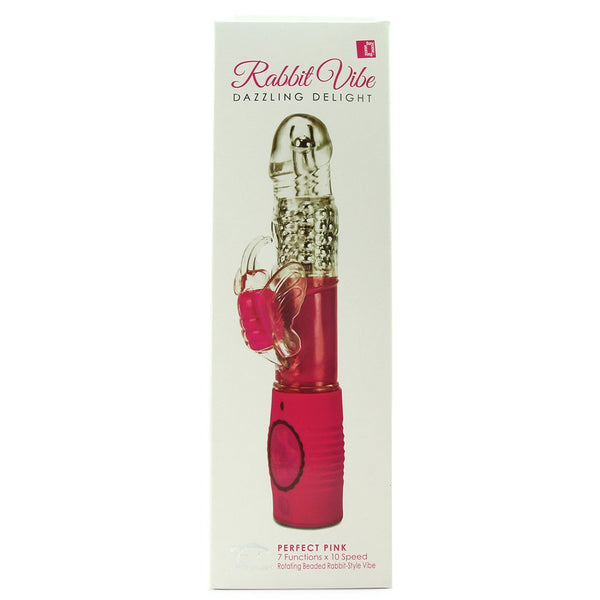 Topco Dazzling Delight Rechargeable Rabbit Vibe, Perfect Pink