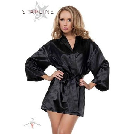 Starline Lingerie Satin Babydoll Chemise with Matching Robe