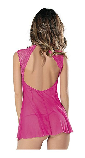 Cowl Neck Open Back Flirty Chemise