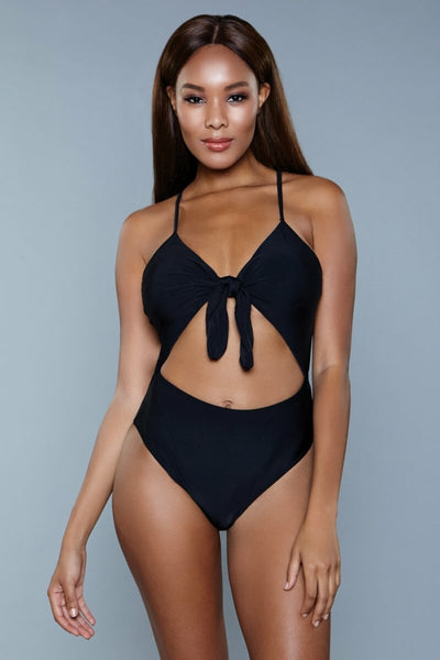 BeWicked hi waisted 1983 Delaney Swimsuit Black