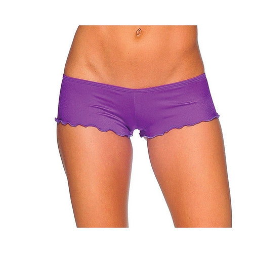 Scalloped Hem Micro Booty Shorts