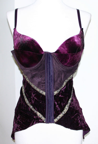 Velvet flare corset