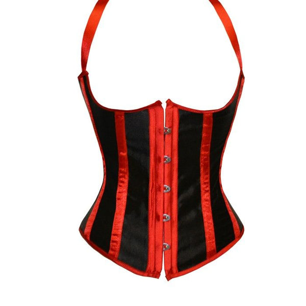 Halter Striped Underbust Corset