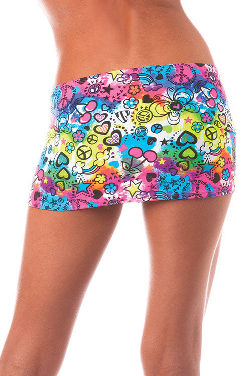 "Peace N' Love" Clubwear Skirt