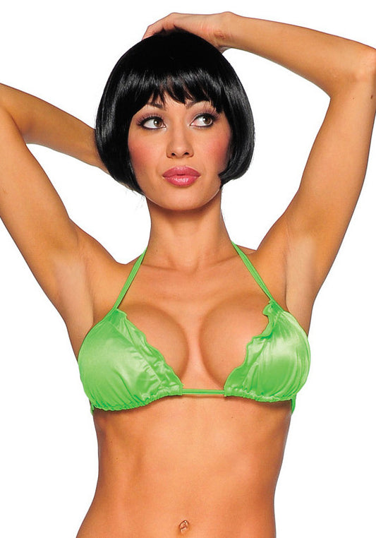 Ruffled Edge Triangle Bikini Top