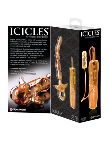 Icicles No 15 Gold Glass Vibrator